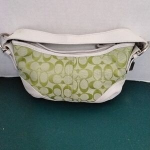 Stylish Green and White Shoulder Bag